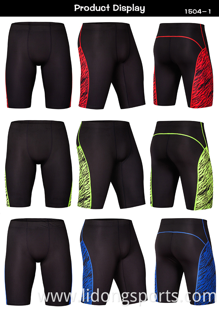 wholesale mens fitness leggings new design high elasticity gym shorts